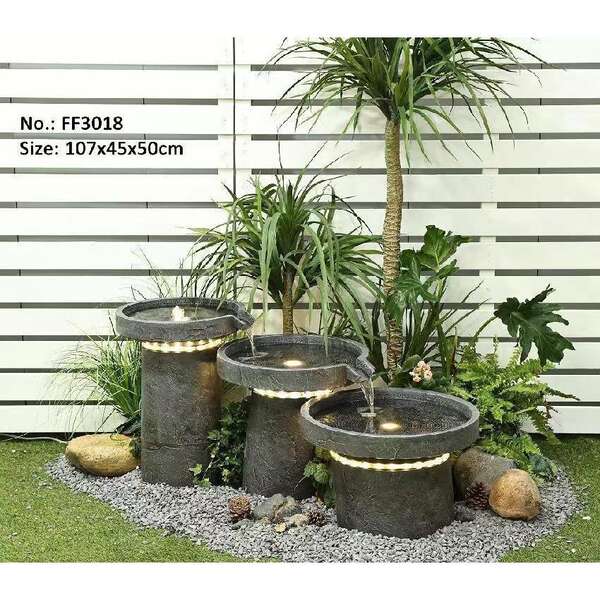 Fonte de água de luxo de estilo europeu moderno sala de estar decoração de paisagem de água circular porta-malas de aterrissagem de humidificador