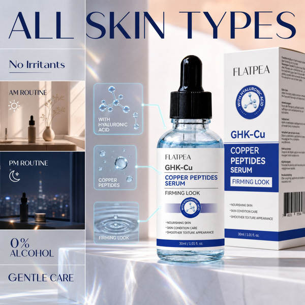 Transfronteiriço GHK-Cu Cerâmica de Cobre Azul para o Rosto Serum para Iluminar a Pele