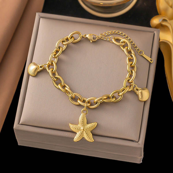 Lanche de aço transfronteiriço de Dongguan não cai de cor novo modelo japonês coreano acessório lanche mulher 18k ouro moda leve e luxuosa sensação de luxo