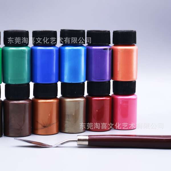 Pearl Acrylic Metal Color Color Alta Luz Ouro Prata Cobre Metal Color 20ml Manual Resistente à Água Brilhante Colorido