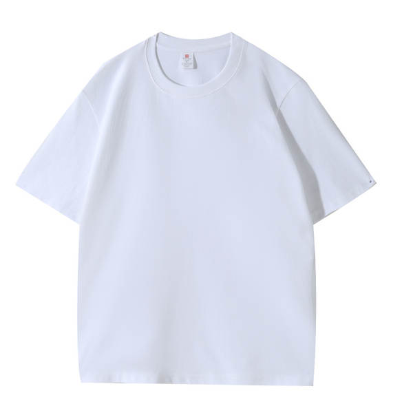 220g de algodão puro fabricado na China T-shirt masculino e feminino de algodão branco puro