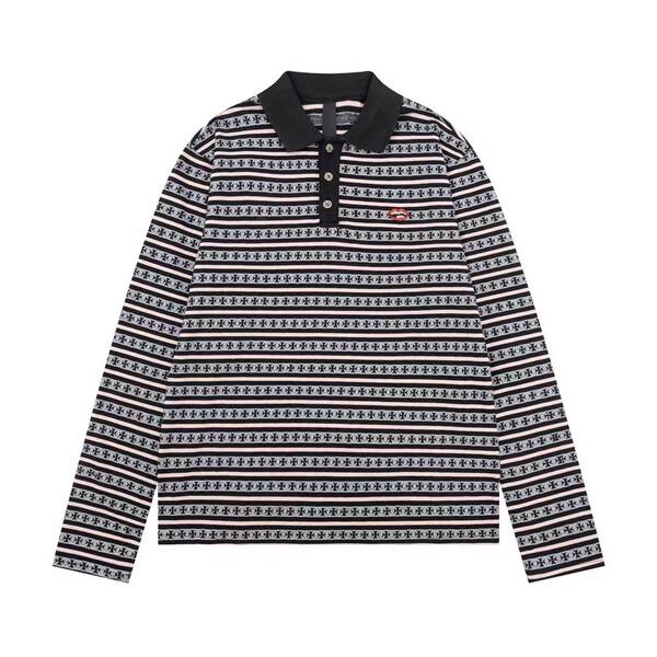 Camiseta de algodão transfronteiriço Chrome Heart Crown Camiseta de algodão transfronteiriço para homens e mulheres