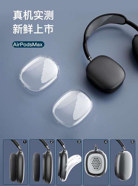Capa protetora airpods Max2/Max compatível com apple fone de ouvido headphone Max capa transparente de alta claridade