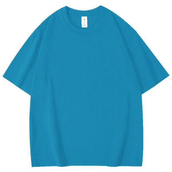 T-shirt de algodão curto personalizado padrão de logotipo de roupa de trabalho de casaco de algodão 220 gramas transfronteiriço comércio exterior atacado