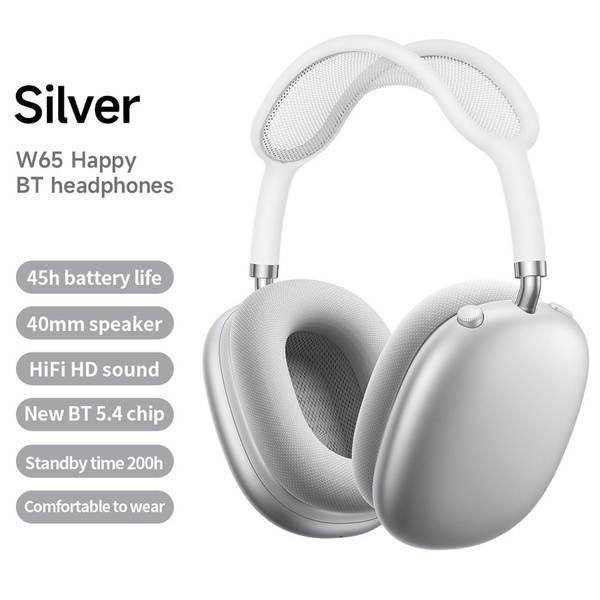 W65 Fone de ouvido sem fio Bluetooth headphone dobrável com cancelamento ativo de ruído - esporte