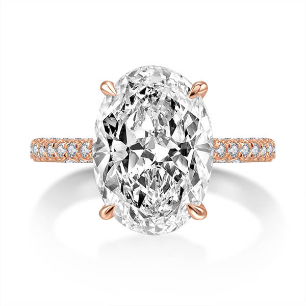 Comércio exterior transfronteiriço atacado luxuoso ovos de pomba 5K diamantes anéis de ovos de pomba mulheres moda superior 925 prata pura