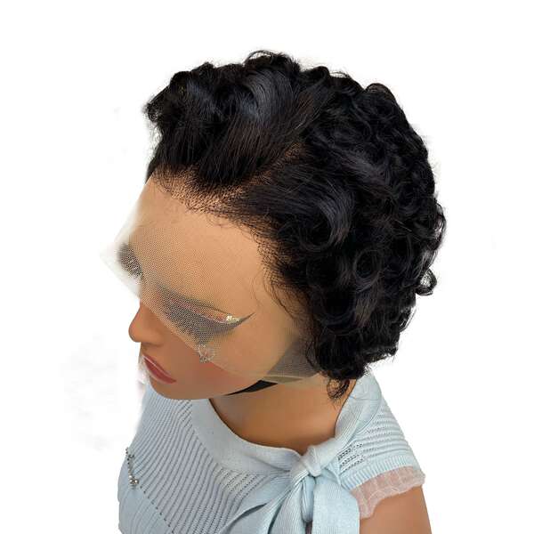13x4 Pixie Cut Wig Cabeleireiro de Cabelo Curto