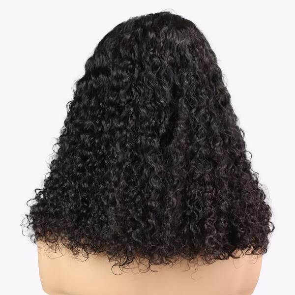 Jerry Curl Bob Wig Wigs Cabelo Humano Transparente 13*4