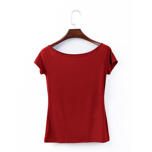 T-shirt feminino de pulso curto para o verão T-shirt feminino K242A