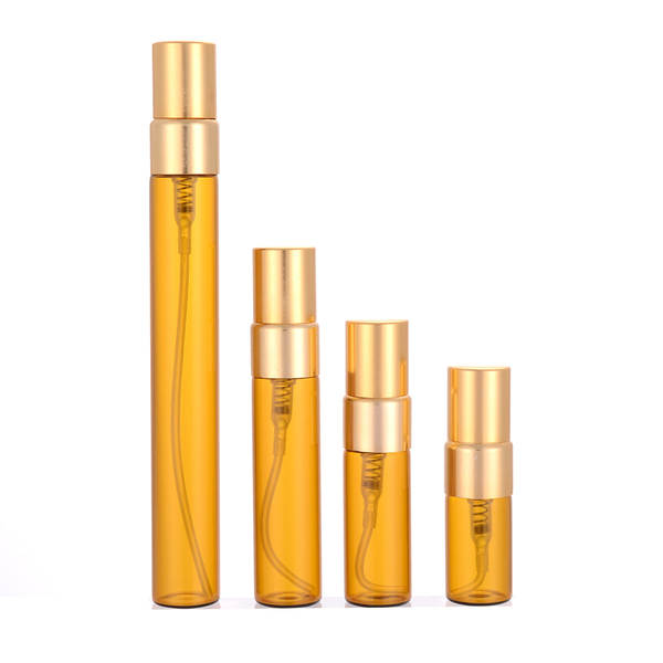 2ml / 3ml / 5ml / 10ml garrafas de perfume de distribuição de garrafas finas de pulverização de garrafas vazias de garrafas de álcool de viagem