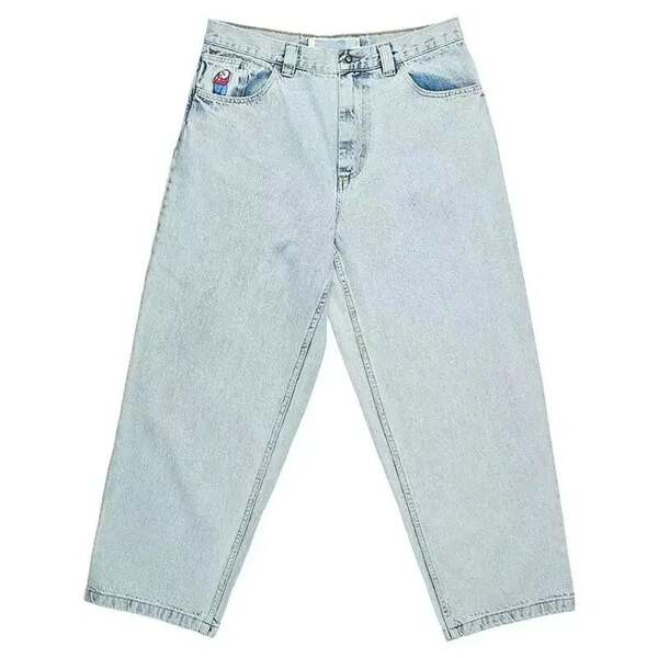 Cross-border e-commerce caricatura de rua estampado jeans azul retro calças meninos meninos grandes meninos jeans Y2K hip hop