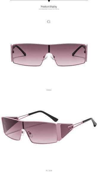 Óculos de sol quadrado estilo europeu e americano novo modelo conectado personalizado versátil street wear influencer mesma tendência óculos escuro trendy