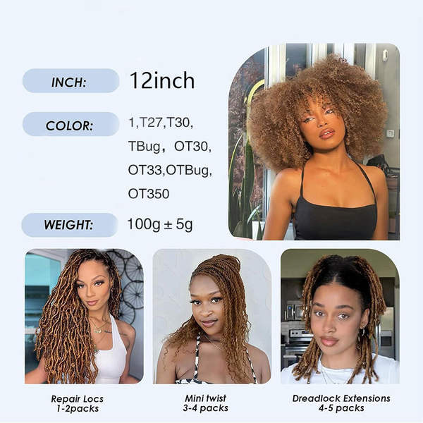 Fashion hair Afro Twist Kinky Curly Braided Locs