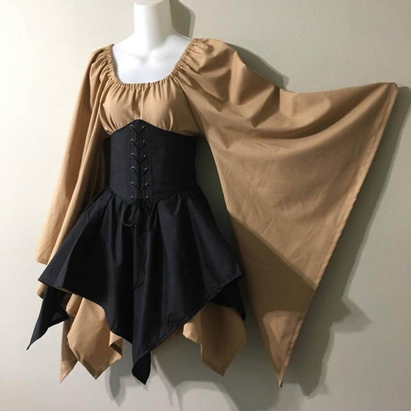 Vestido de longa-metragem feminino do drama medieval do Renascimento