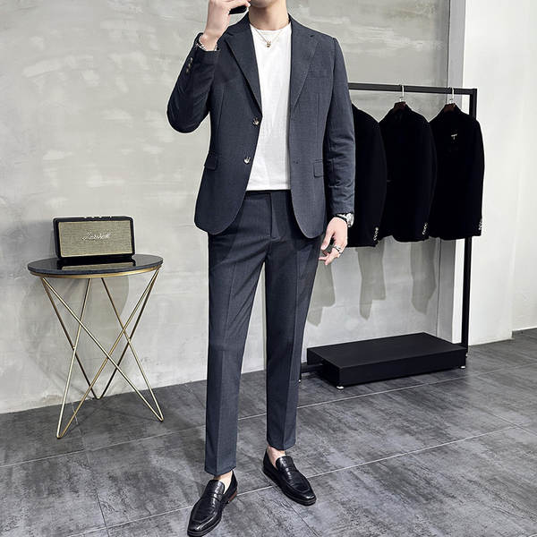 Vestido de casamento masculino de negócios de lazer dois conjuntos de 2025 corpos de moda de solteiro de casamento masculino de casamento masculino