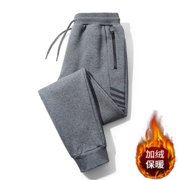 Calça de moletom masculina estilo coreano reta casual comprida solto com punho esportivo atacado