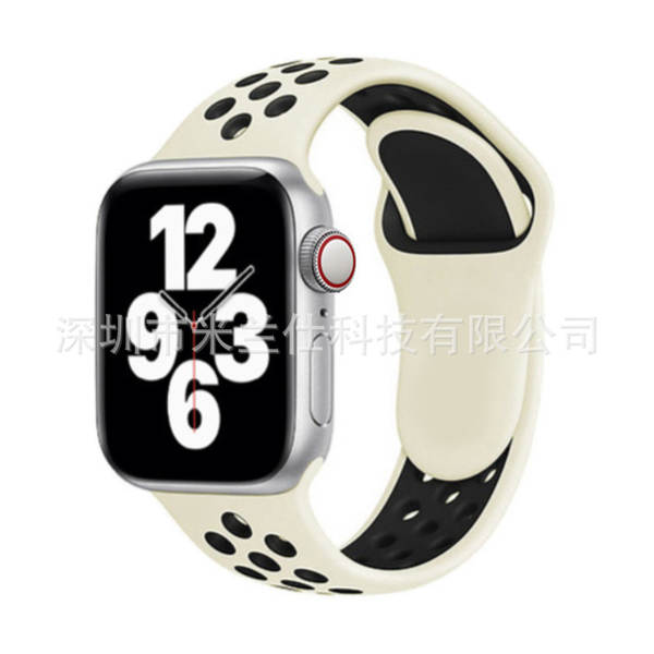Pulseira esportiva de silicone nike dupla cor S11 compatível com apple iwatch 6 7 8 9 10 SE