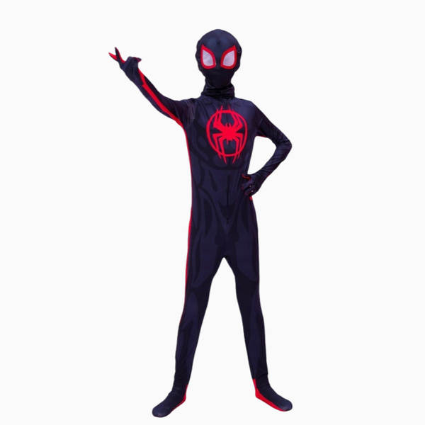Homem-Aranha Vestido Herói Expedição Adulto Cosplay Vestido de Halloween Crianças Miles Vestido de Corpo