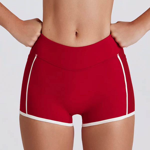 Férias transfronteiriças dois pedaços de cor branca corrida calças de fitness V colar de pescoço esportes roupas íntimas peito yoga roupa de roupa