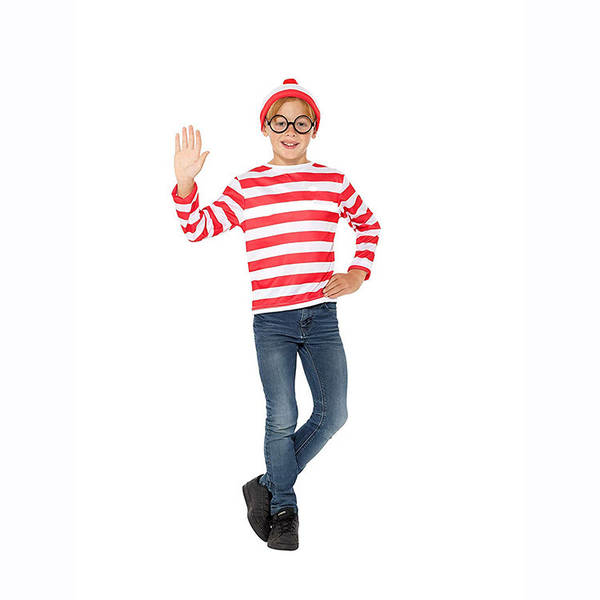 Where's Wally, onde os filhos de Wally estão vestidos com roupas cosplay