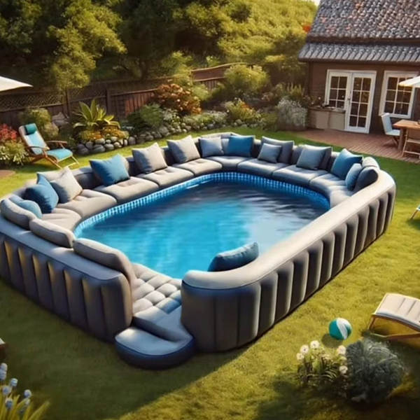Bar Flutuante com Sombrinha para Piscina