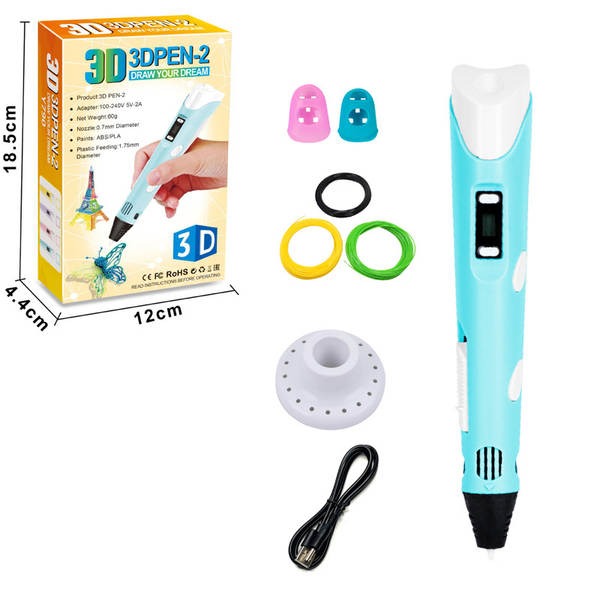 Calor de venda explosivos 3D impressão caneta 3dPEN estereótica pintura caneta impressão caneta crianças brinquedos alunos presentes ciência