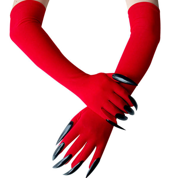 47 centímetros longas luvas de Halloween vestido com luvas longas cosplay luvas de Halloween