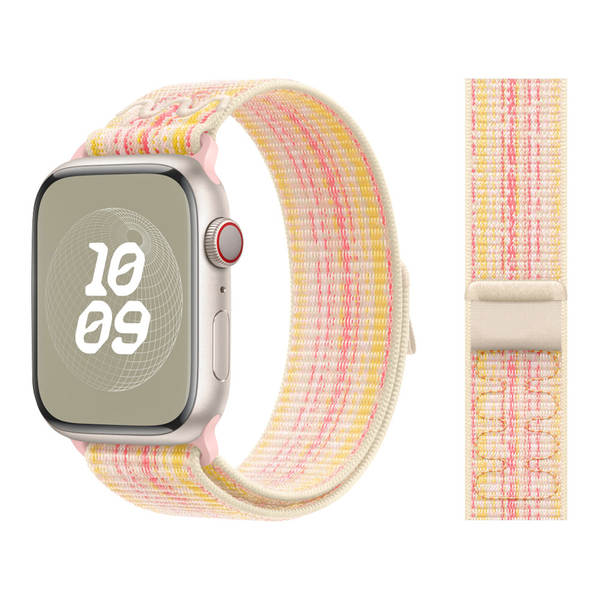 Compatível com apple watch 11 pulseira iwatch s10/9/8 nike nylon loop