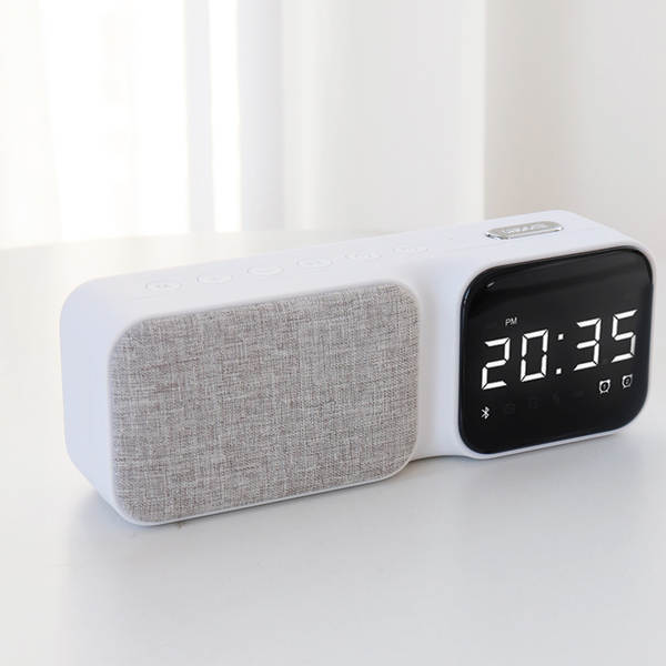 Relógio eletrônico Bluetooth alto-falante Desktop Home Artigos de áudio sem fio Presentes portáteis de áudio Bluetooth Relógio de alarme estudantil