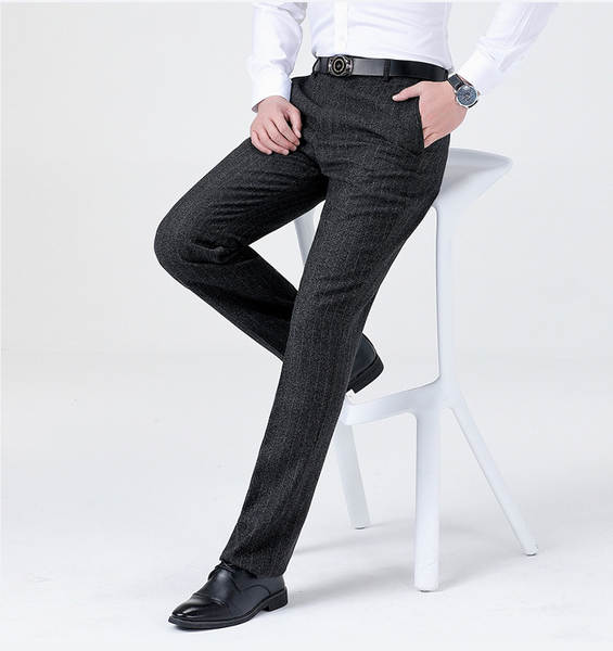 Calça social masculina de lã