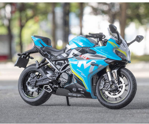 1 para 12 Simulador de Primavera de Motocicletas Modelo de Ligação 250SR Ovelha de Batalha Yamaha Motor Vehicle Modelo Peças de brinquedo infantil