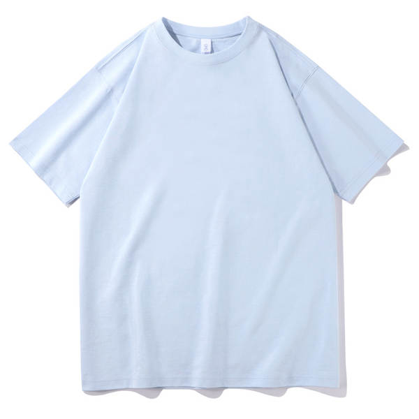 T-shirt de algodão puro para homens de peso pesado de 230 g de pulso diário para homens de pulso curto