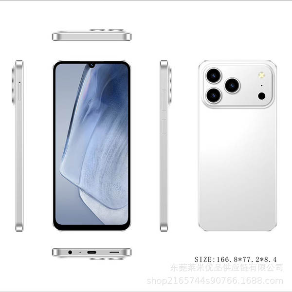 Novo e-commerce transfronteiriço i17 Pro Max botão lateral 8+256GB Android 15 tela de 6,68 polegadas