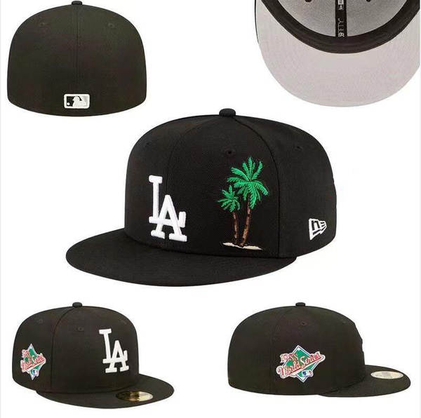 Chapéu de beisebol totalmente fechado, não ajustável, novo chapéu de beisebol hip-hop da liga americana