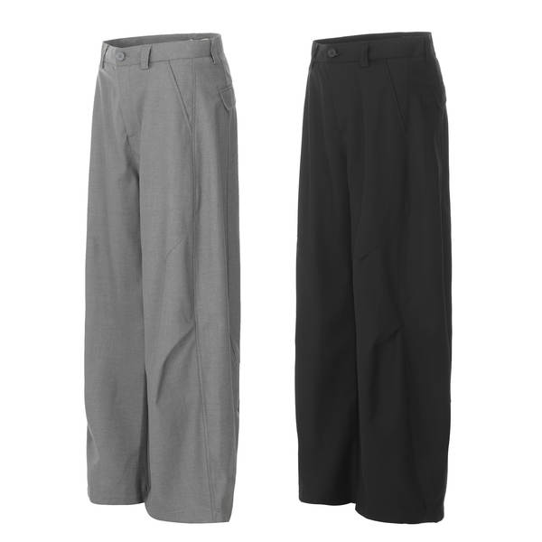 11KN Americano vintage curvado calças estereoscópico cortar calças relaxante relaxante homens e mulheres cleanfit simples calças compridas