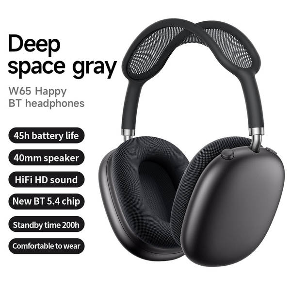 W65 Fone de ouvido sem fio Bluetooth headphone dobrável com cancelamento ativo de ruído - esporte