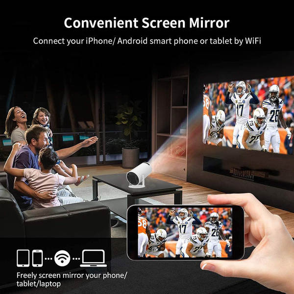 Projector HY300 Mini de alta definição, projetor portátil de canhão, projetor Wi-Fi transfronteiriço exclusivo