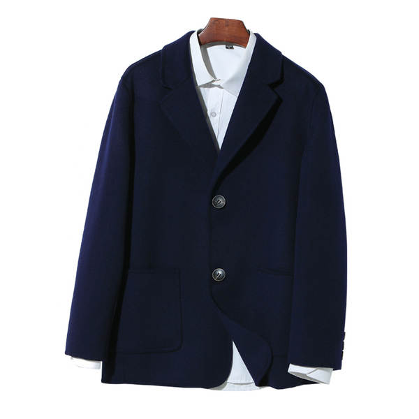 Casaco de lã masculino curto