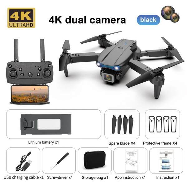 E99 transfronteiriço dobrável inteligente de evasão de obstáculos de alta definição drone atacado de dupla câmera de controle remoto de aeronaves brinquedo quatro eixos K3