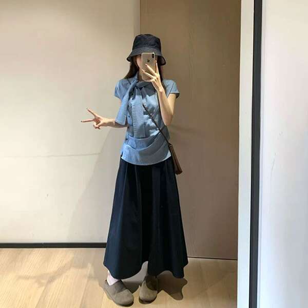 Camisa feminina curta de verão