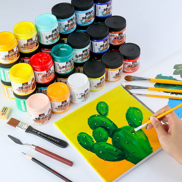 Kit de acrílico por atacado de tinta de acrílico 100ml impermeável para bonecas de pintura de cor líquida de cor de urso