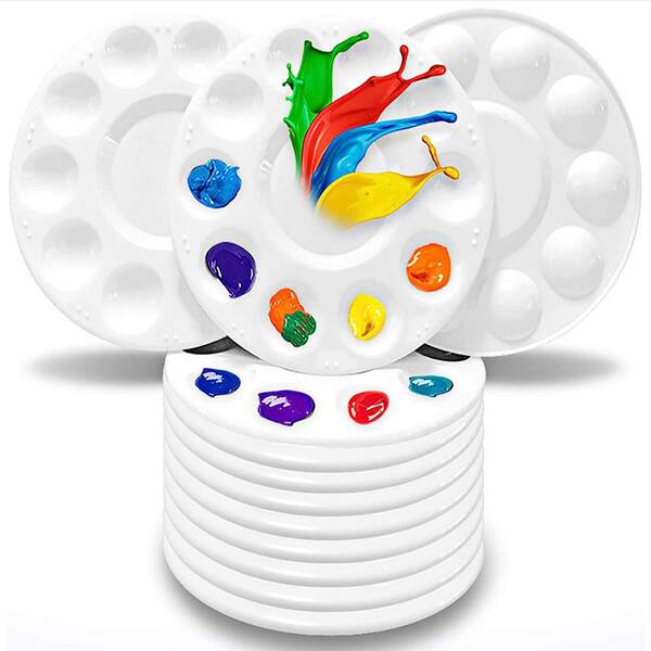 Fabricante atacado plástico branco placa de colorir pintura placa de colorir crianças acrílico água cor de pó placa de colorir