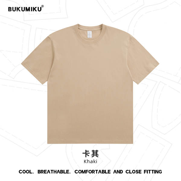 230 gramas de algodão puro de manga curta para homens T-shirt personalizado de cor pura Lonely indie logo cultura T-shirt