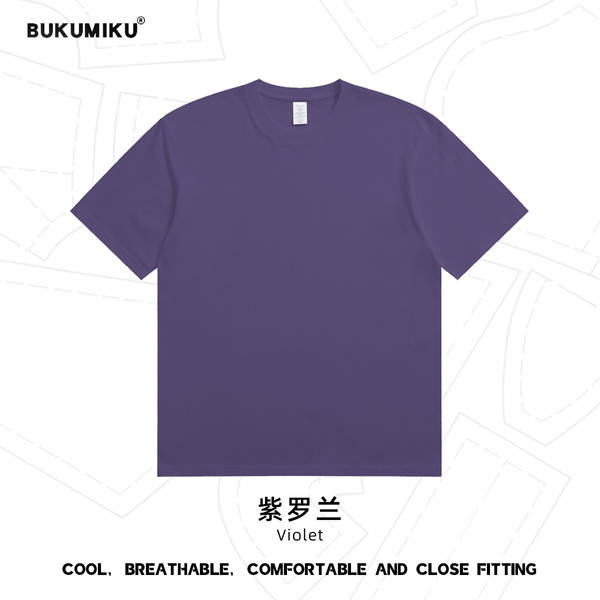 230 gramas de algodão puro de manga curta para homens T-shirt personalizado de cor pura Lonely indie logo cultura T-shirt
