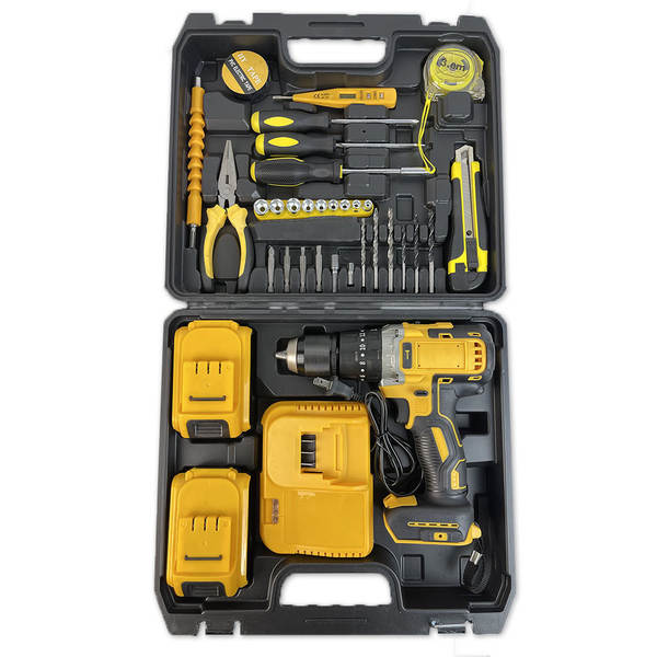 DW fonte fábrica 791 sem escovação de lítio elétrico de três funções de choque de alta potência perfuração de lítio elétrico kit completo de acessórios