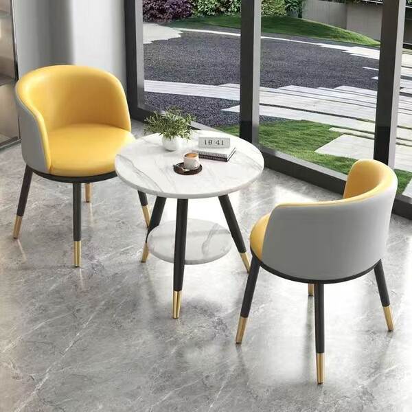 Mesa e cadeiras de varanda casual estilo nórdico moderno simples à moda intercâmbio