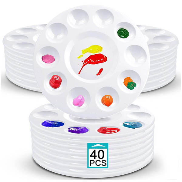Fabricante atacado plástico branco placa de colorir pintura placa de colorir crianças acrílico água cor de pó placa de colorir