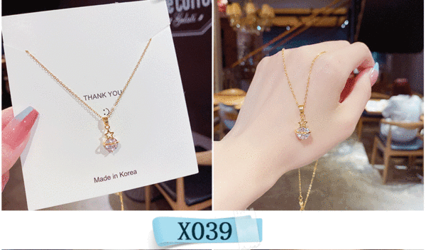 Colar feminino em titânio aço luxo não desbota versátil pendente sofisticado design exclusivo minimalista corrente clavícula acessório importação
