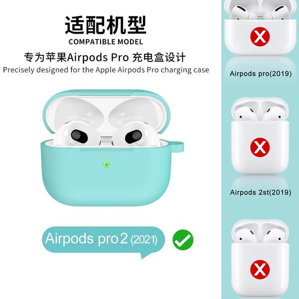 Nova capa de silicone espesso airpods pro 2ª geração com case integrado airpods 3