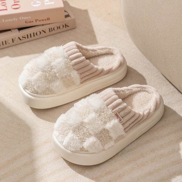 Chinelo de Felpa Quente para Mulher